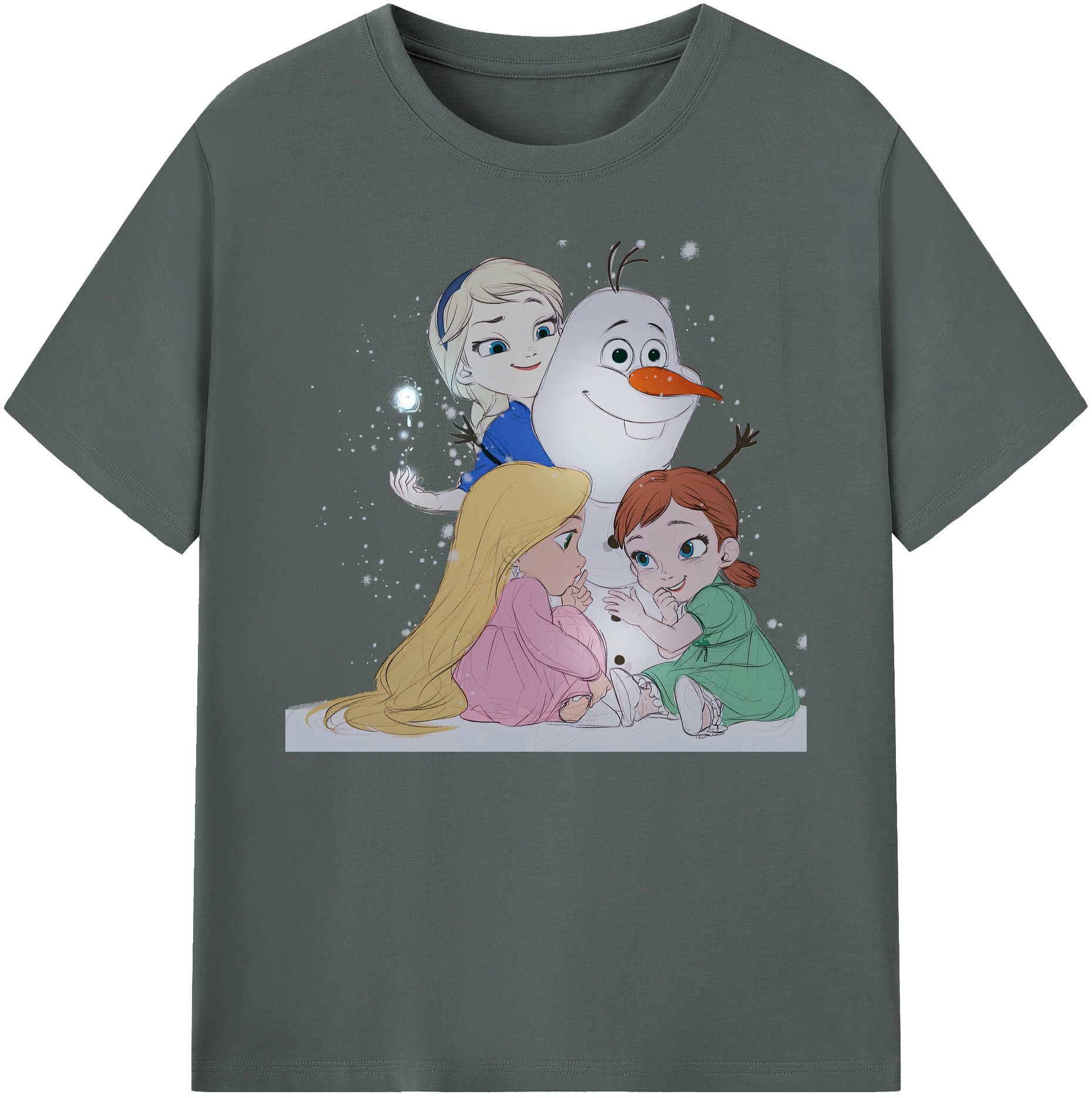 （画像用） アナと雪の女王 アンナ エルサ Frozen Anna Elsa 綿100％ メンズ半袖Tシャツ｜肌触りやわらか＆通気性